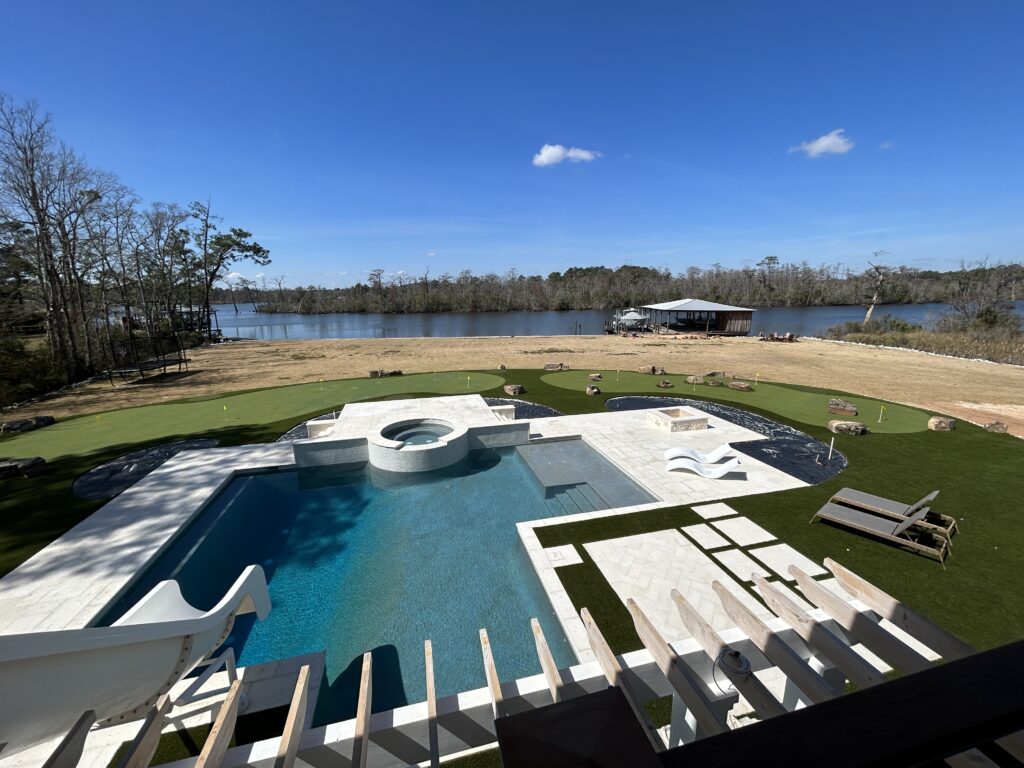 Backyard putting greens - artificial turf